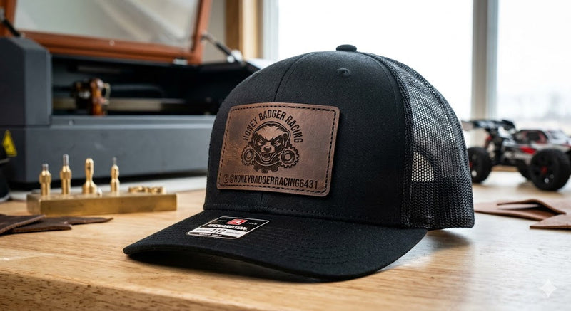 Custom Laser-Engraved Leather Patch Hats