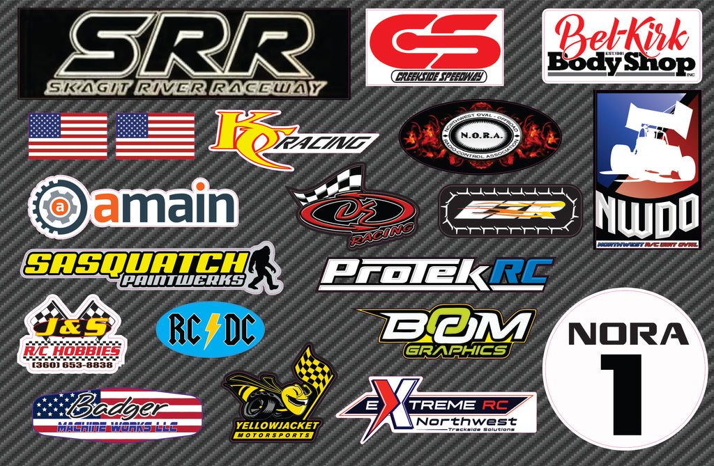 Track-Ready Identity: Club Racer Series Die-Cut Stickers (NORA)