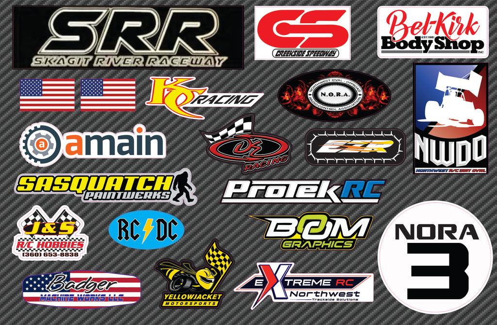 Track-Ready Identity: Club Racer Series Die-Cut Stickers (NORA)
