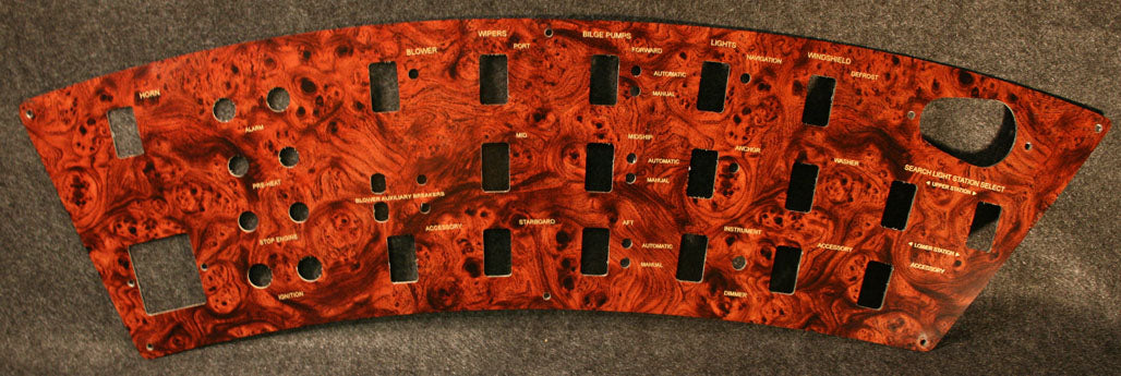 BAYLINER 4788 - 5 PIECE OEM PANEL SET (Burlwood/Gold) - BORDERLESS