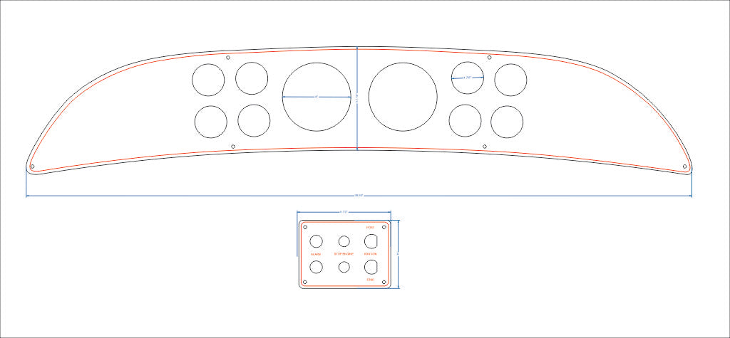 Bayliner 4788 Flybridge Panel Set (2 Pieces)
